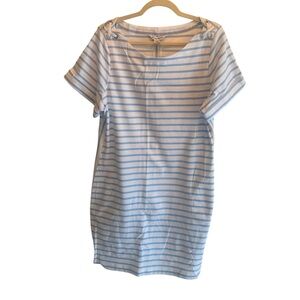 NWT Tommy Bahama Jovanna Stripe Short Blue & White Dress in L
